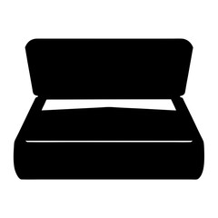 scanner vector silhouette icon - ideal for business, office, or remote work graphics.