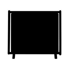 Obraz premium whiteboard vector silhouette icon - ideal for business, office, or remote work graphics.