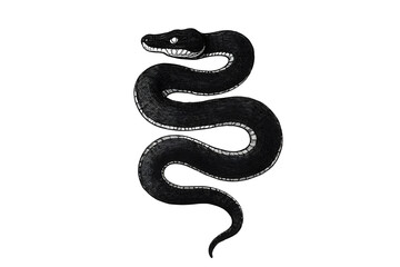 Obraz premium black and white snake