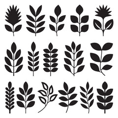 Autumn leaves Silhouette Vector