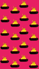 Sweet cake vector illustration on a pink background 