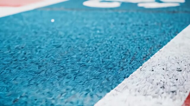 Abstract Texture of Red White and Blue Stripes on Rough Surface Close Up