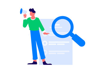 Personnel doing job interview flat vector concept operation hand drawn illustration
