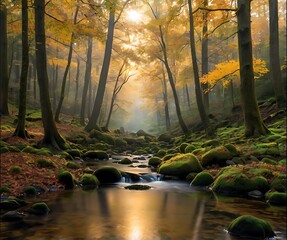 morning in the forest
