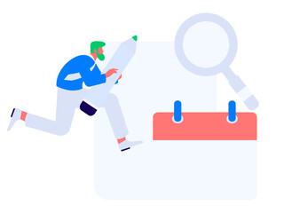 Personnel doing job interview flat vector concept operation hand drawn illustration
