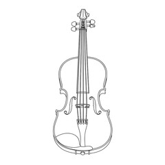 Detailed Outline of a Classical Violin for Creative Musical Designs