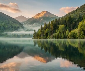 sunrise over the lake