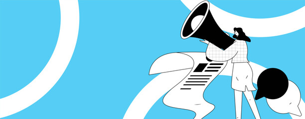 Personnel doing job interview flat vector concept operation hand drawn illustration
