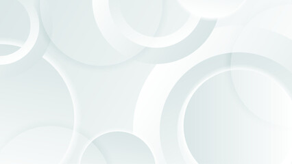 White abstract background with overlapping circles. Suitable for modern design, web graphics, print materials, and digital art projects.
