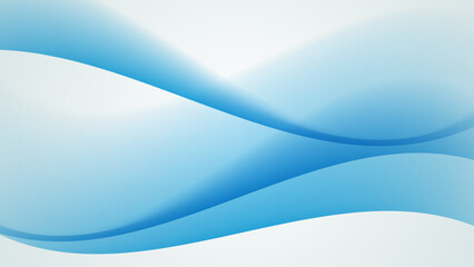 Two blue abstract waves on white. Suitable for website backgrounds, social media graphics, and geometric design projects with a modern feel.