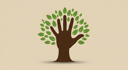 Fototapeta premium Hand Tree Illustration