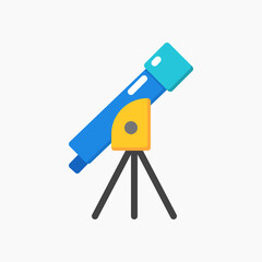 Design Illustration graphic of Telescope icon with flat style. Suitable for UI, mobile design, web design, etc.
