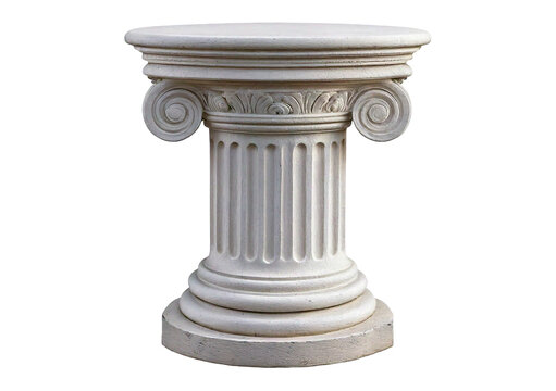 Naklejki Classic white decorative pedestal isolated on transparent or white background