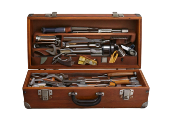 Open Tool Box isolated on transparent or white background