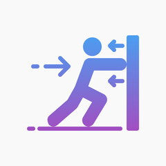 Design Illustration graphic of Work and Force icon with gradient style. Suitable for UI, mobile design, web design, etc.