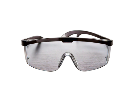 Safety glasses workplace isolated on transparent or white background