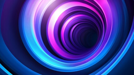 Abstract vibrant swirling tunnel