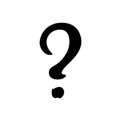 question mark symbol vector illustration with dynamic shape black color white background