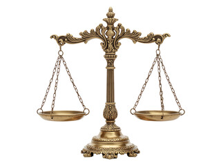 Antique brass balance scale representing justice fairness law legal system judgment and equality