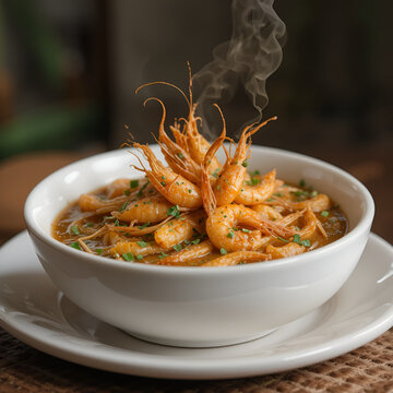 a dish of Naam Prig Goong Siab Dip with Dried Shrimp