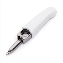 Fototapeta premium Stylish White Pen with Metallic Accent for Modern Office Desk