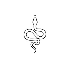 Minimalist Snake Line Art: Serpent Symbolism