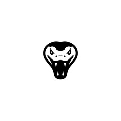 Cobra Head Logo: Striking Black & White Serpent Emblem