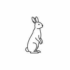 Minimalist Rabbit Line Art Illustration for Easter and Spring