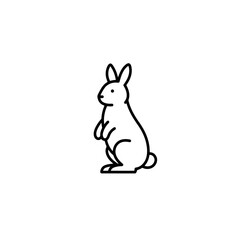 Minimalist Rabbit Illustration: Clean Line Art