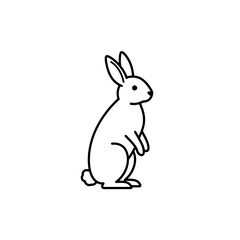 Minimalist Rabbit Illustration: Clean Line Art