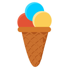 colorful summer ice cream cone