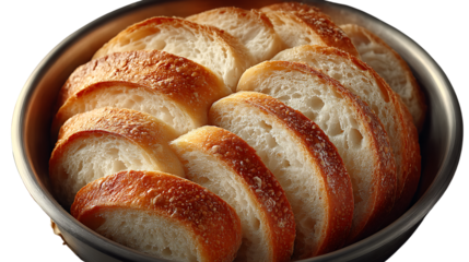 Slices of Crusty Bread in Bowl Food Photography Bakery Baking Texture