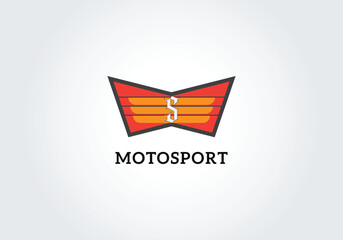 Obraz premium Motorsport Wing Emblem Logo for Racing and Automotive Brand