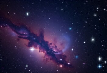 Fototapeta premium Cosmic Nebula in Space A Celestial Landscape of Stars and Dust