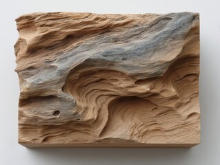 Abstract sandstone formation with intricate layers and textures.