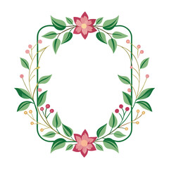 minimalist floral page border frame icon