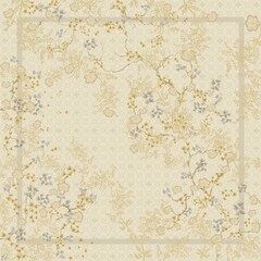 Floral scarf flowers and pattern