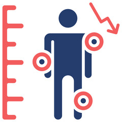 Obraz premium Impairment Rating glyph color icon