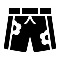 beachwear shorts glyph icon for hawaii summer vacation