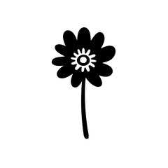 Simple flower vector illustration showcasing minimalism and botanical elegance
