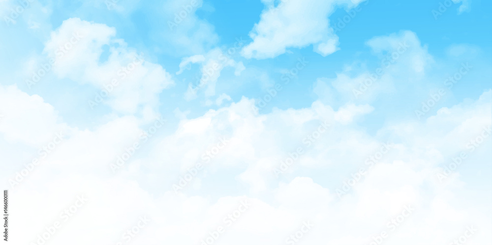 Poster a beautiful blue sky with pink clouds. the sky is a perfect backdrop. clouds in the sky as backgroun