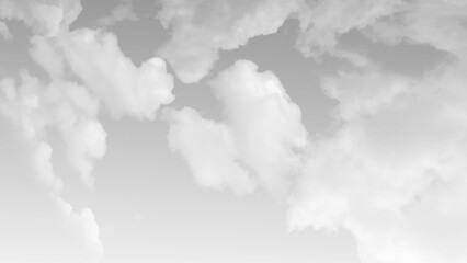 A gray sky with clouds. White rainy sky image. Vector art