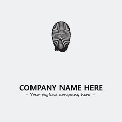 Fingerprint logo company design vector illustration
