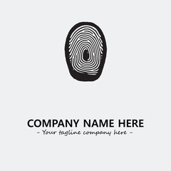 Fingerprint logo company design vector illustration