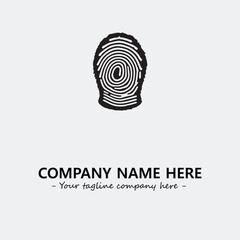 Fingerprint logo company design vector illustration