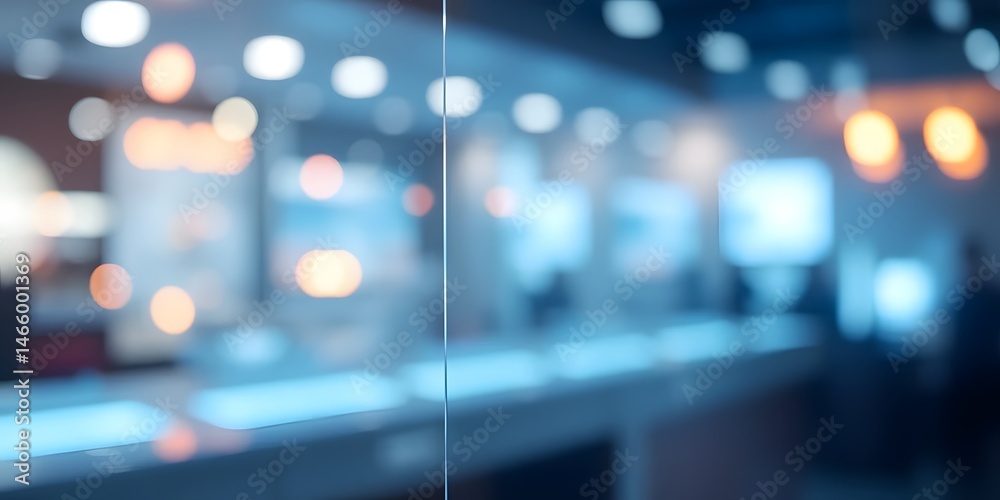 Poster subtle glass reflections create a modern scene, futuristic design shines in delicate light gradients