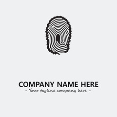 Fingerprint logo company design vector illustration
