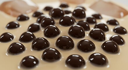 Bubble Tea Tapioca Pearl Close Up