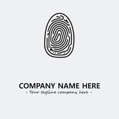 Fingerprint logo company design vector illustration