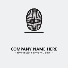 Fingerprint logo company design vector illustration